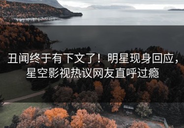 丑闻终于有下文了！明星现身回应，星空影视热议网友直呼过瘾