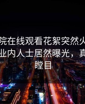 星辰影院在线观看花絮突然火了！星空影视业内人士居然曝光，真相让人瞠目