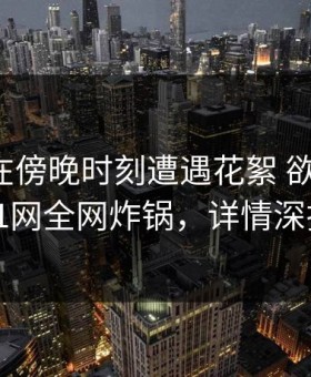 神秘人在傍晚时刻遭遇花絮 欲望升腾，91网全网炸锅，详情深扒