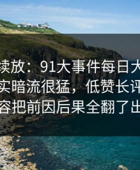 有料继续放：91大事件每日大赛表面平静其实暗流很猛，低赞长评里那段内容把前因后果全翻了出来