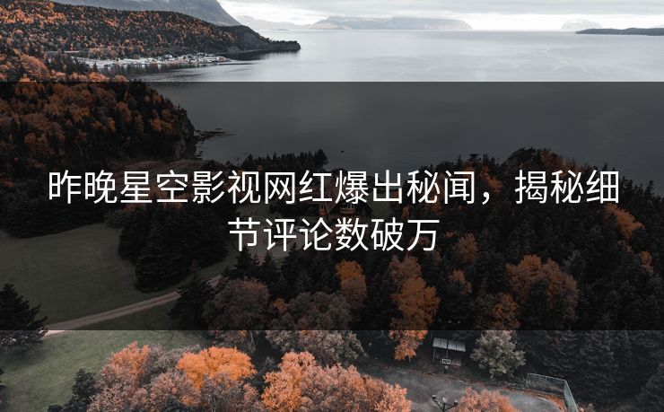 昨晚星空影视网红爆出秘闻，揭秘细节评论数破万